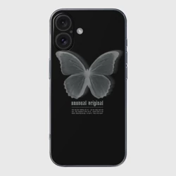 Чехол для iPhone 16 силиконовый с защитой камеры Butterfly unusualy original