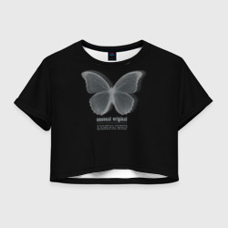 Женская футболка Crop-top 3D Butterfly unusualy original