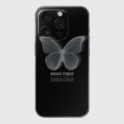 Чехол для iPhone 15 Pro Max силиконовый с защитой камеры Butterfly unusualy original