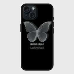 Чехол силиконовый для Apple iPhone 15 матовый Butterfly unusualy original