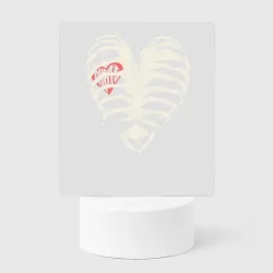 Светильник-ночник White ribs with a heart inside