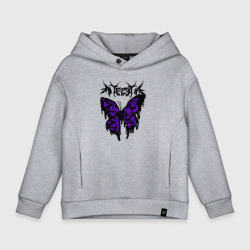 Детское худи Oversize хлопок Gothic black butterfly