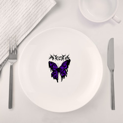 Набор: тарелка + кружка Gothic black butterfly - фото 2