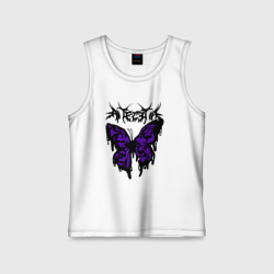 Детская майка хлопок Gothic black butterfly