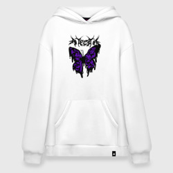 Худи SuperOversize хлопок Gothic black butterfly