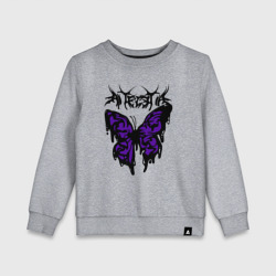 Детский свитшот хлопок Gothic black butterfly