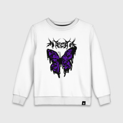 Детский свитшот хлопок Gothic black butterfly