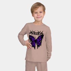 Детская пижама с лонгсливом хлопок Gothic black butterfly - фото 2