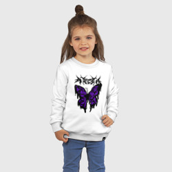 Детский свитшот хлопок Gothic black butterfly - фото 2