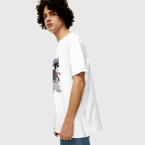 Мужская футболка хлопок Oversize с принтом Anime befearlessr, вид сбоку #3