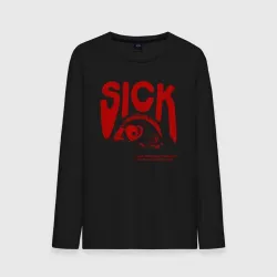 Мужской лонгслив хлопок Sick i can`t away from you red