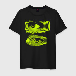 Светящаяся мужская футболка Lime eyes are an illusion