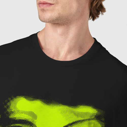 Мужская футболка хлопок с принтом Double lime face, фото #4