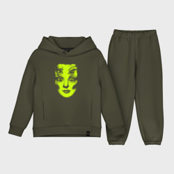 Детский костюм хлопок Oversize Double lime face