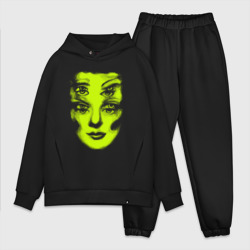 Мужской костюм oversize хлопок Double lime face