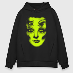 Мужское худи Oversize хлопок Double lime face