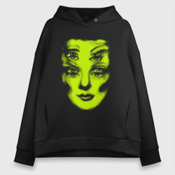 Женское худи Oversize хлопок Double lime face