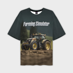 Мужская футболка oversize 3D Farming Simulator - Игрушечный желтый