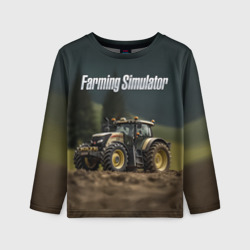 Детский лонгслив 3D Farming Simulator - Игрушечный желтый