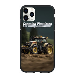 Чехол для iPhone 11 Pro Max матовый Farming Simulator - Игрушечный желтый