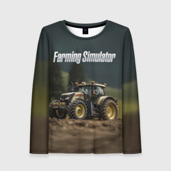 Женский лонгслив 3D Farming Simulator - Игрушечный желтый