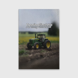 Обложка для паспорта матовая кожа Farming Simulator - Игрушечный зеленый