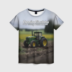 Женская футболка 3D Farming Simulator - Игрушечный зеленый