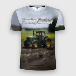 Мужская футболка 3D Slim Farming Simulator - Игрушечный зеленый