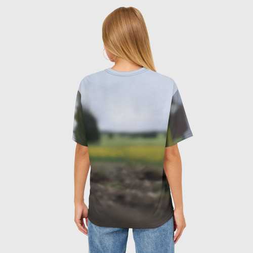 Женская футболка oversize 3D Farming Simulator - Игрушечный зеленый, цвет 3D печать - фото 4
