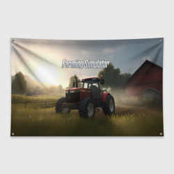 Флаг-баннер Farming Simulator - Красный трактор