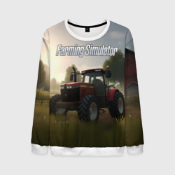 Мужской свитшот 3D Farming Simulator - Красный трактор