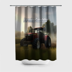 Штора 3D для ванной Farming Simulator - Красный трактор