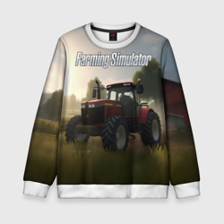 Детский свитшот 3D Farming Simulator - Красный трактор