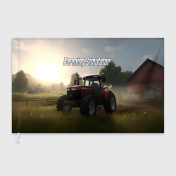 Флаг 3D Farming Simulator - Красный трактор