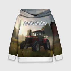 Детская толстовка 3D Farming Simulator - Красный трактор