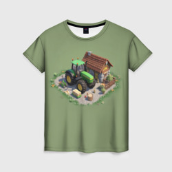 Женская футболка 3D Farming Simulator - Изометрия