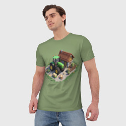 Мужская футболка 3D Farming Simulator - Изометрия - фото 2
