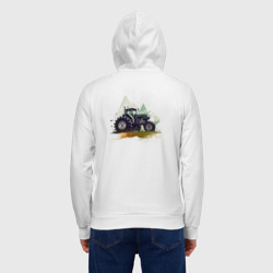 Мужская толстовка на молнии хлопок Farming Simulator - Tractor and mountains - фото 2