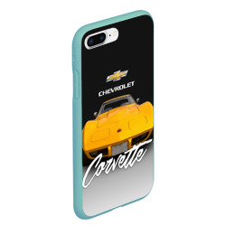 Чехол для iPhone 7Plus/8 Plus матовый Американская машина Chevrolet Corvette 70-х годов - фото 2