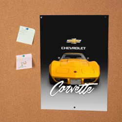 Постер Американская машина Chevrolet Corvette 70-х годов - фото 2