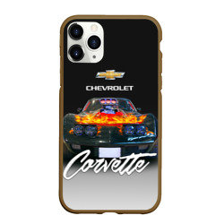 Чехол для iPhone 11 Pro матовый Американская маслкар 70-х годов Chevrolet Corvette