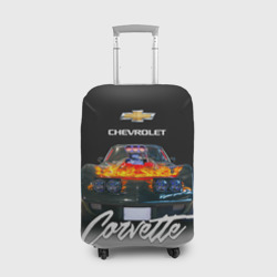Чехол для чемодана 3D Американская маслкар 70-х годов Chevrolet Corvette