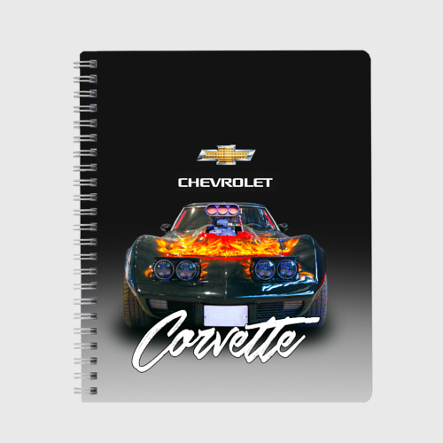 Тетрадь Американская маслкар 70-х годов Chevrolet Corvette, цвет точка