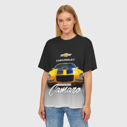 Женская футболка oversize 3D Американский спорткар Camaro 1970 года - фото 2