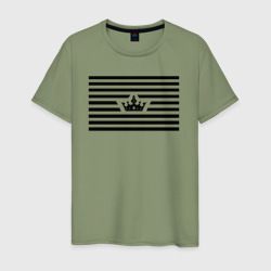 Мужская футболка хлопок Полосатая с короной
