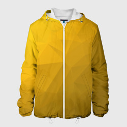 Мужская куртка 3D Золотисто желтые многоугольники