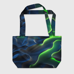 Плиты и неоновое свечение – Пляжная сумка 3D с принтом купить