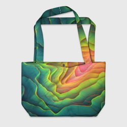 Даружный градиент плит – Пляжная сумка 3D с принтом купить