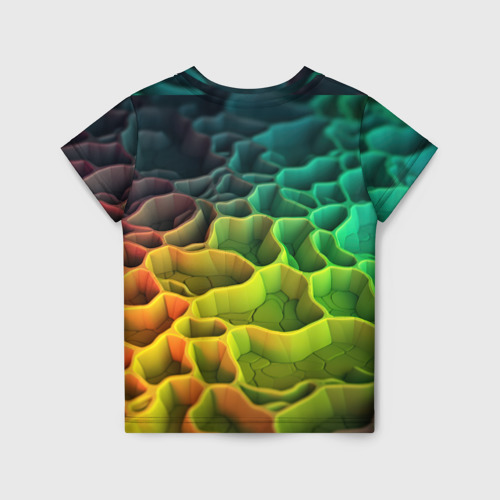 Детская футболка 3D Песочная радужная текстура, цвет 3D печать - фото 2