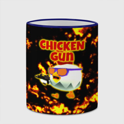 Кружка с полной запечаткой Chicken Gun на фоне огня - фото 2